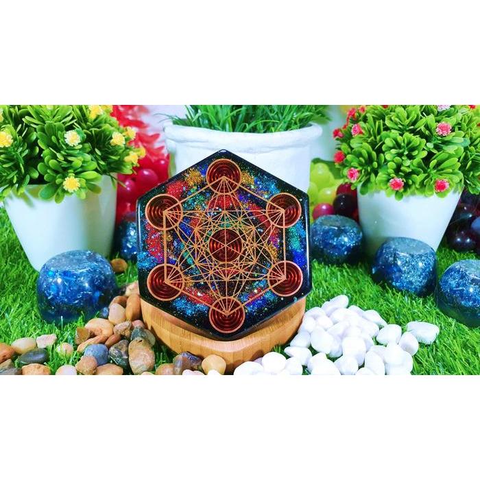 ORGONE HEXAGON DISC - METATRON COPPER - MIX TENSOR RING