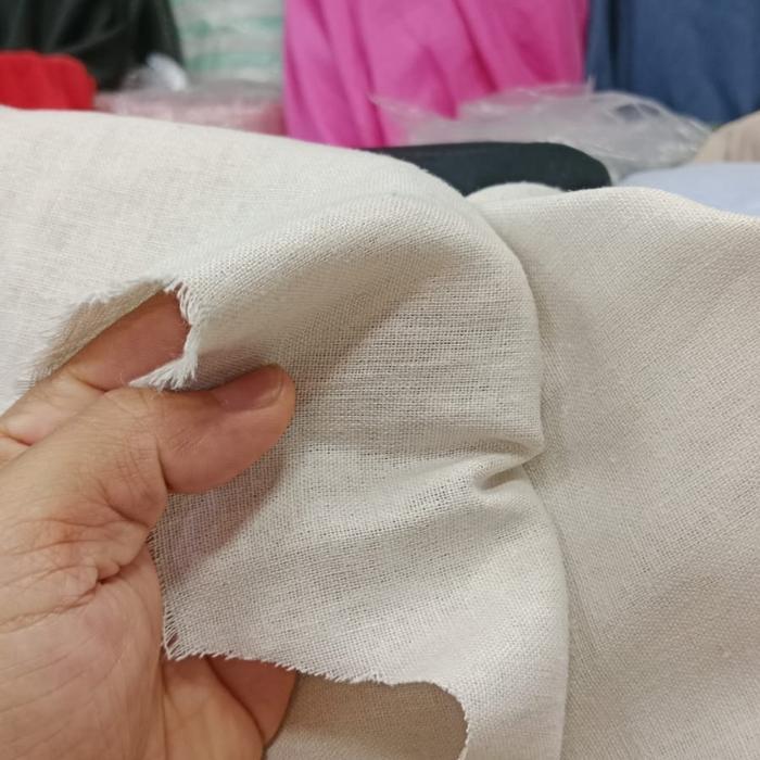 "New" Kain Linen Katun Tipis Warna Putih, Hitam, Bw, ijo Sage