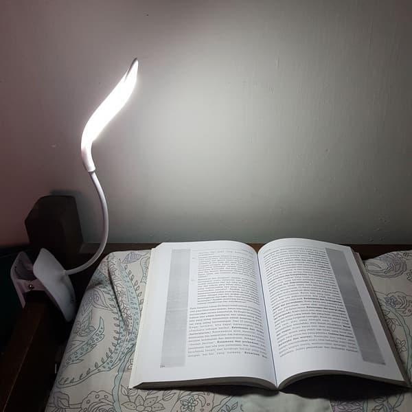 Lampu Meja Belajar jepit MEJA - LED lampu baca - bisa di cas