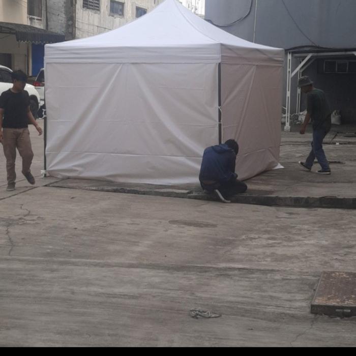 Tenda Lipat 3X3 +Dinding Putih Co