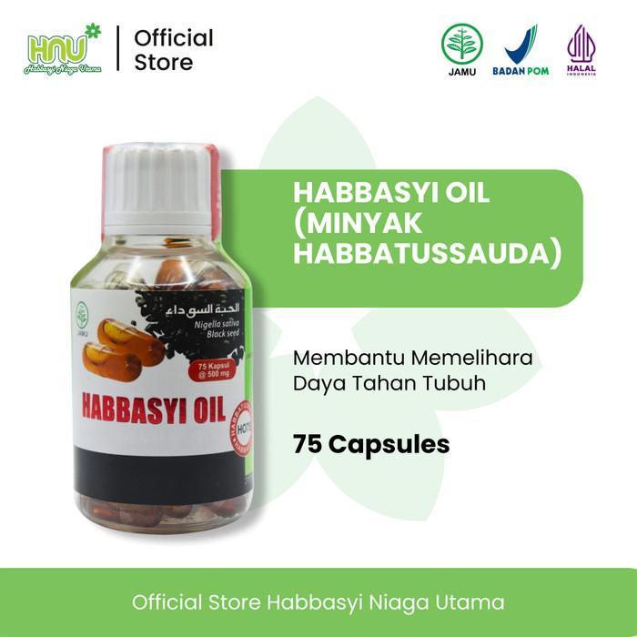 HNU Habbasyi Oil / Habbatussauda Oil ( Isi 75 kapsul )