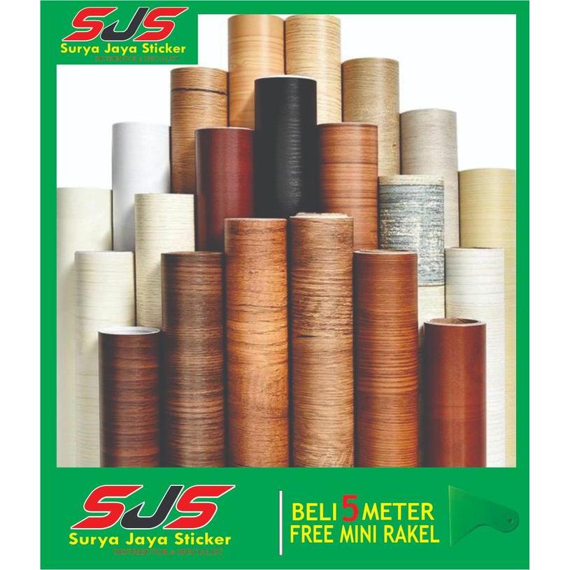 "New" sticker/stiker motif selat kayu/wall ticker kayu