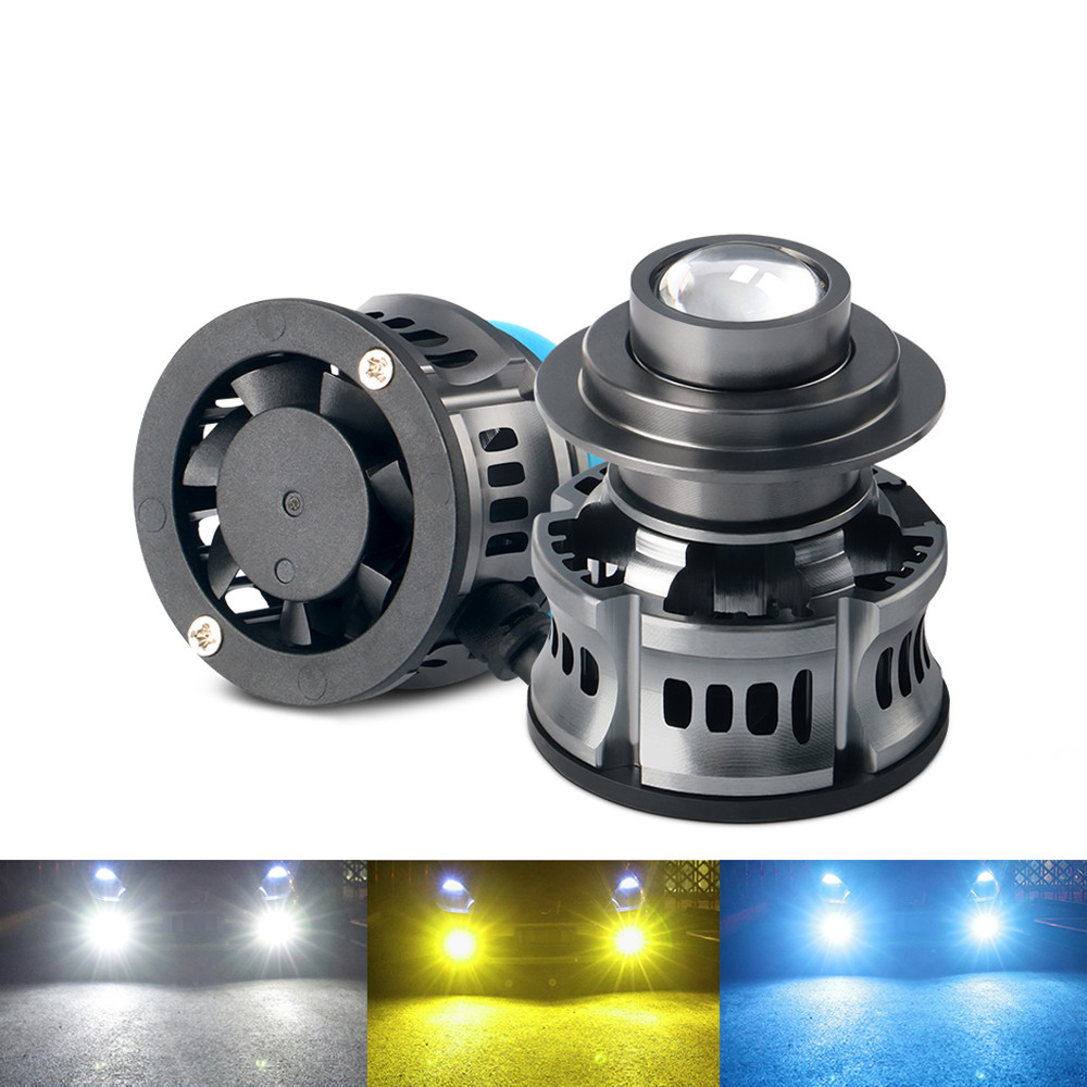 H7 Laser Lens Front Fog light Bulb H11 H8 H9 hb4 9005 9006 High Power 25W Spotlight 3570 6 Chips Car