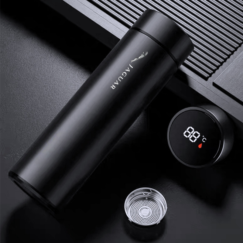 LED Display Car Thermal Cup Coffee and Tea Cups Car Accessories For Jaguar XF XJ F-Type E-Type F-Pac