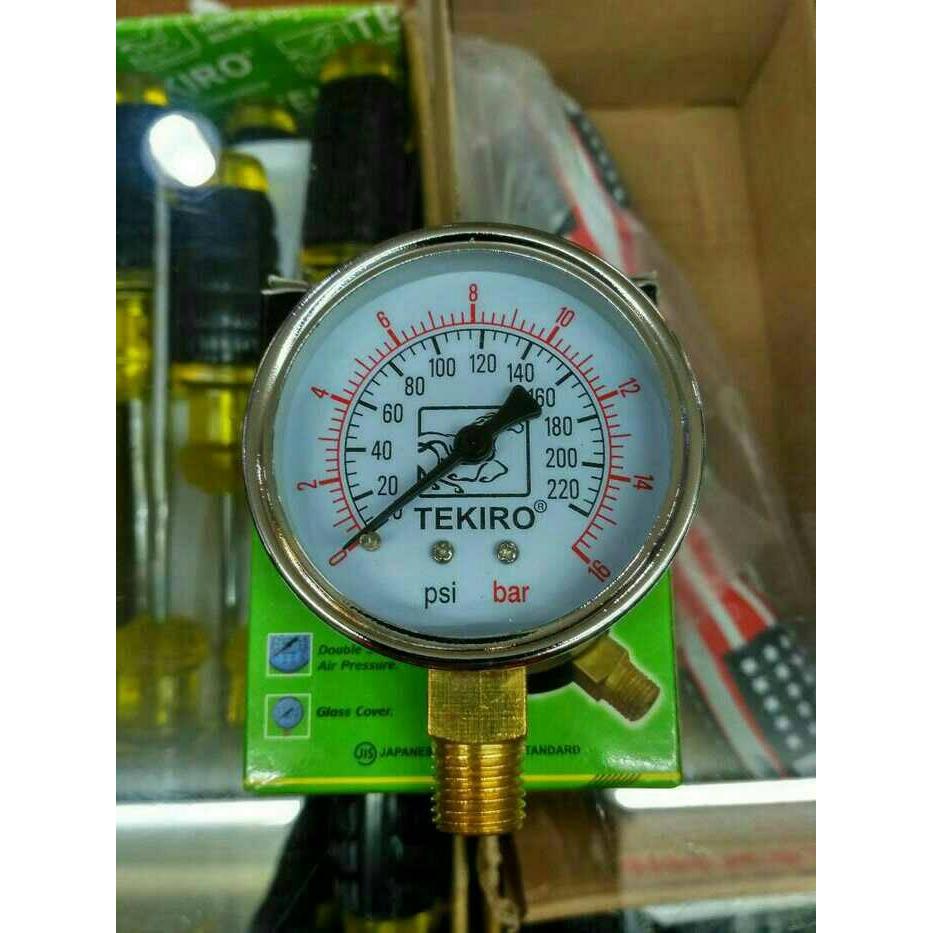 Promo TEKIRO" UKUR TEKANAN 2.5" 16 bar/ PRESSURE GAUGE