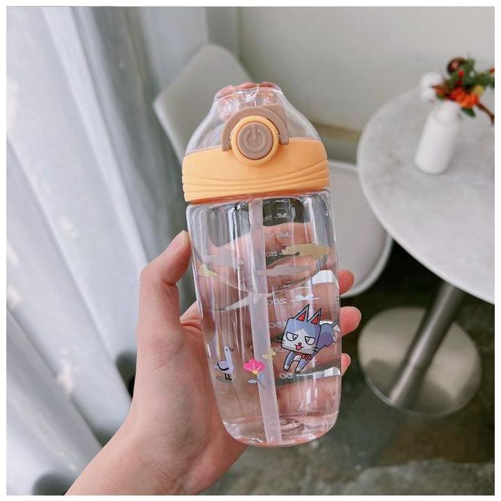 Botol Minum Ekslusif Bening Karakter Anak-Anak 450ml BPA FREE 2677