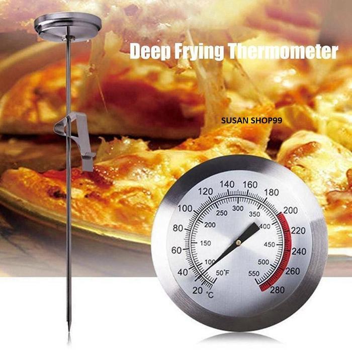 Frying Thermometer 40Cm Ukur Suhu Minyak Air Stainless Steel Analog