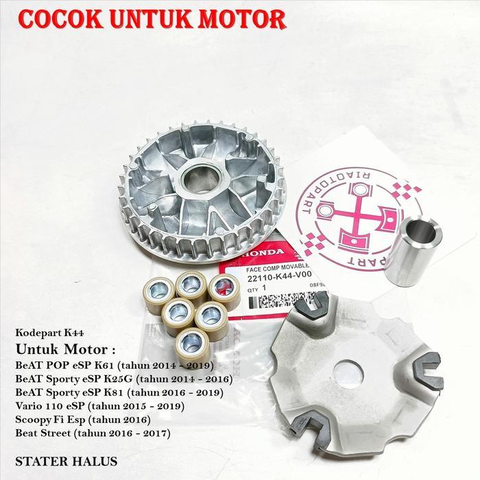 "New" RUMAH ROLLER K44 & KIPAS RUMAH K44 & ROLLER BEAT FI ESP , POP , STREET , SCOOPY ESP , VARIO