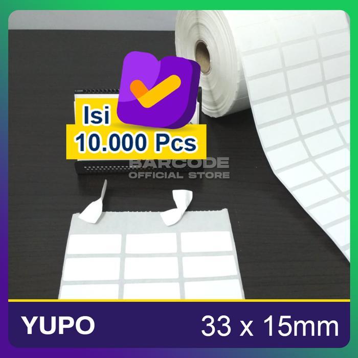 LABEL BARCODE 33 X 15 (3 LINE) KERTAS STICKER LABEL YUPO 33X15