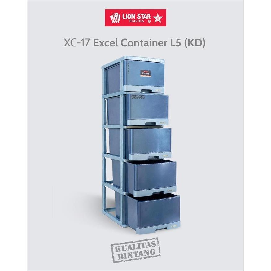 LION STAR XC-17 EXCEL CONTAINER L5 LEMARI EXCEL SUSUN 5 - ABU