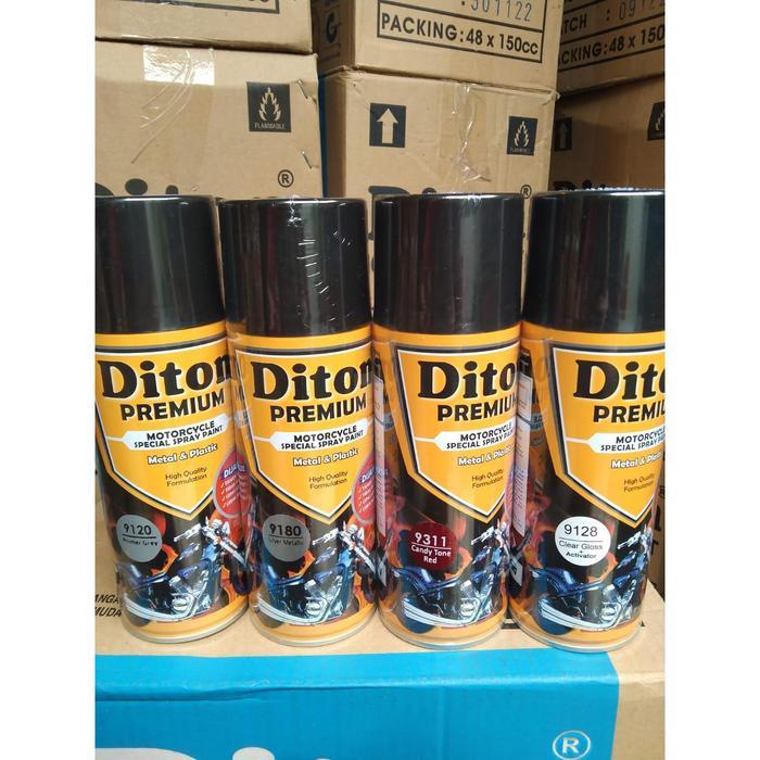 4Kaleng Pilok Pilox Diton Premium Paketan Candytone Red 9311 Primer Grey 9120 Silver Metalic 9180