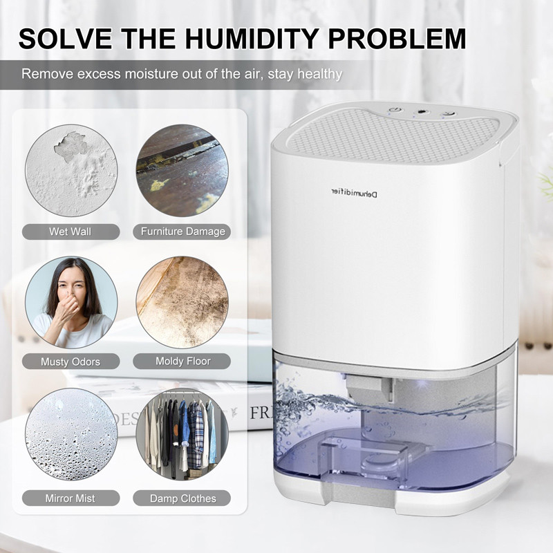 1000ml Capacity Moisture Dehumidifier Air Dryer Purifier Mute Anti-Mildew Air Dehumidifier For