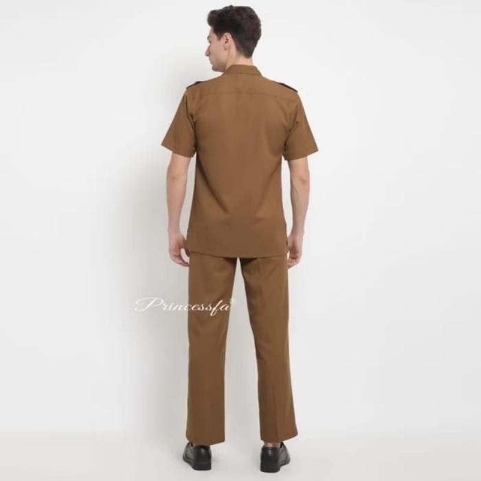 SERAGAM ASN PRIA/ SERAGAM PNS KHEKI TUA PRIA/ SERAGAM PEMKOT PRIA/ BAJU DINAS PEMKOT PRIA/ SERAGAM