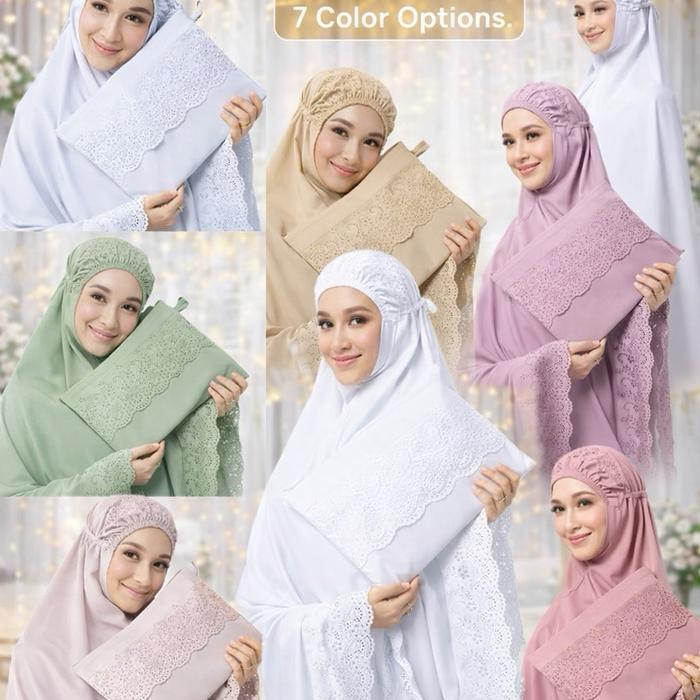 TERMURAH Telekung Mukena Bordir Premium Dewasa Adem Lembut Nyaman dengan Pilihan Warna Elegan dan