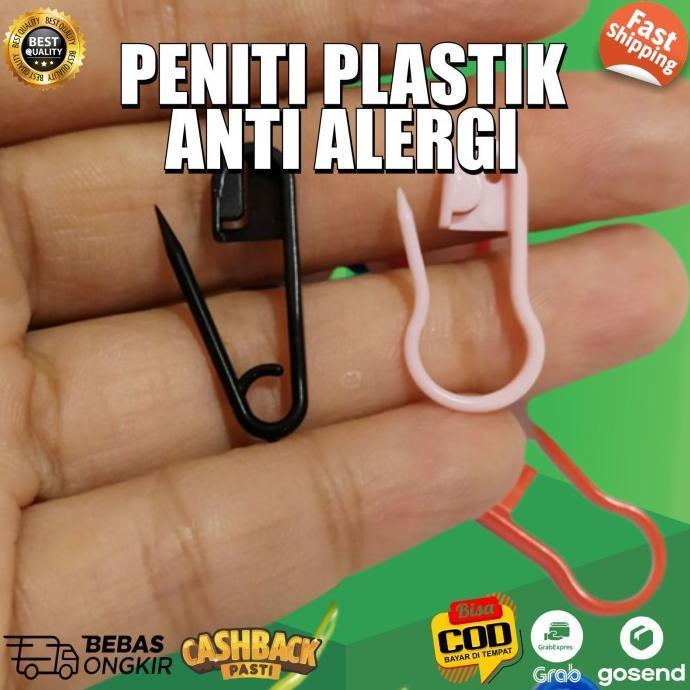 TERLARIS Peniti Plastik Nylon Anti Alergi Aneka Warna Hijab Kerudung Kebaya READY STOCK