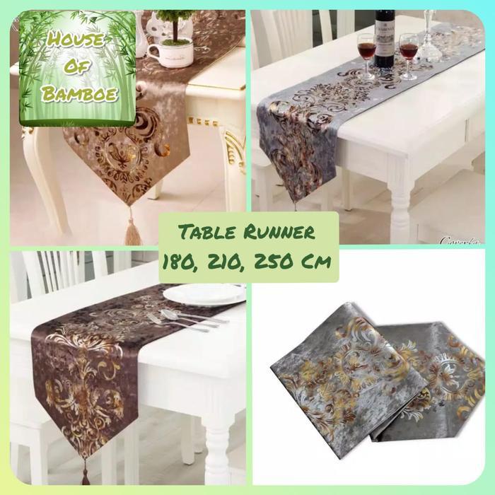Table Runner Taplak Meja Europe Ukuran 180, 210, 250 Cm