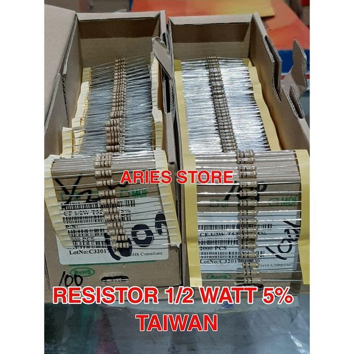 RESISTOR CARBON SETENGAH WATT 5% 22K-1M PER 10 PCS