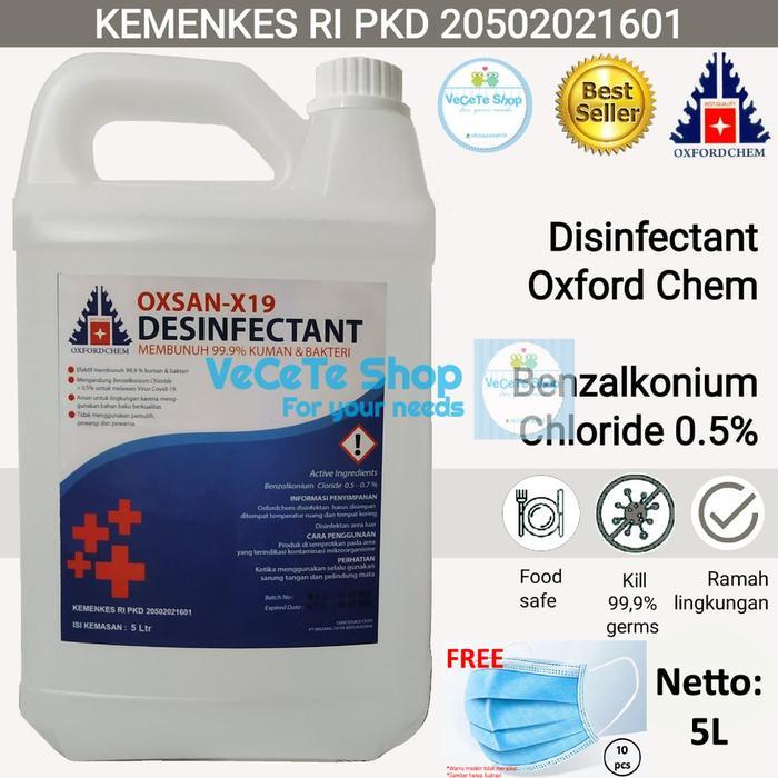Terbaru Disinfektan / Desinfectant Oxsan - X19 5 Liter