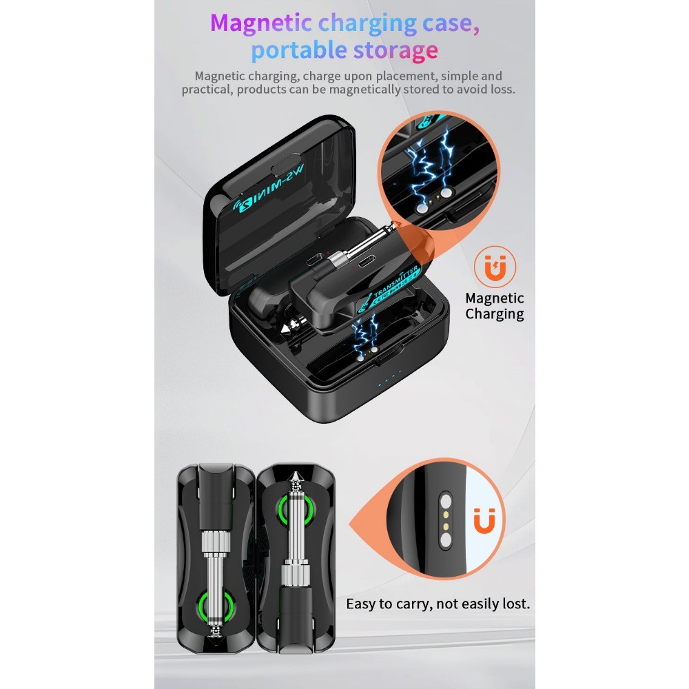 2.4GHz Mini Wireless Guitar System Rechargeable Audio Wireless Guitar Transmitter Receiver for