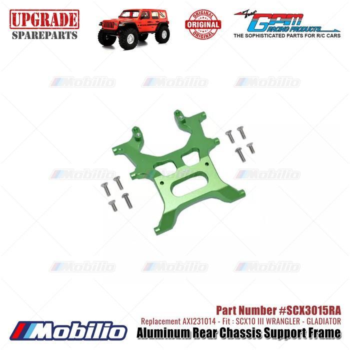 GPM PART #SCX3015RA ALUMINUM REAR CHASSIS SUPPORT FRAME AXIAL SCX10 III JEEP WRANGLER - GLADIATOR