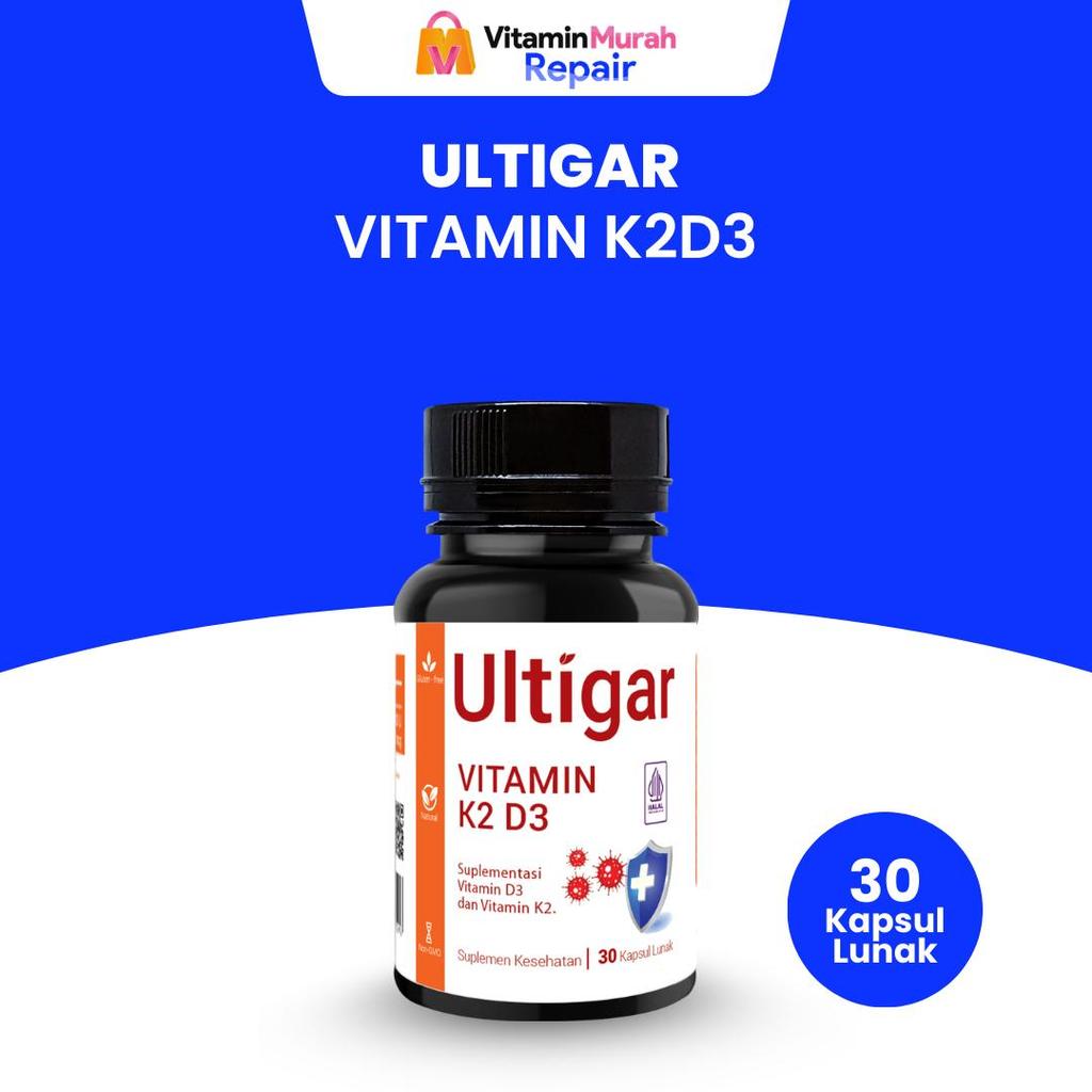 ULTIGAR VITAMIN K2 D3 SUPLEMEN KESEHATAN ISI 30 & 100 KAPSUL LUNAK