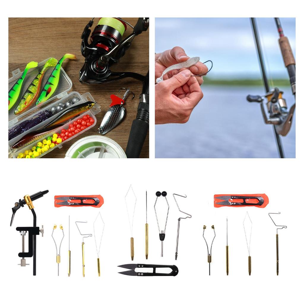 Fly Tying Tools Fly Hook Tool Fly Fishing Tackle Tying Thread Bobbin Threader Metal Bobbin Pin
