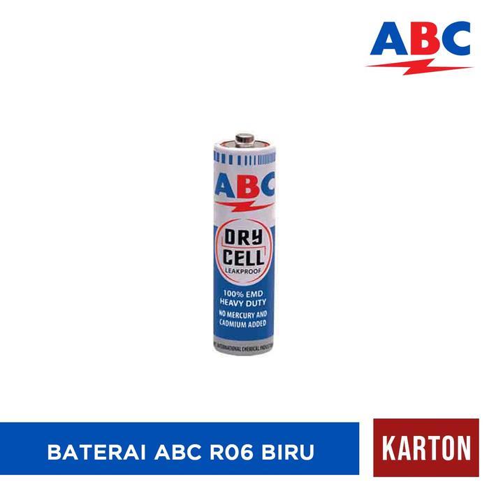 [PER KARTON 288PCS] ABC BATTERY AA BIRU / BATERAI JAM DINDING AA ABC