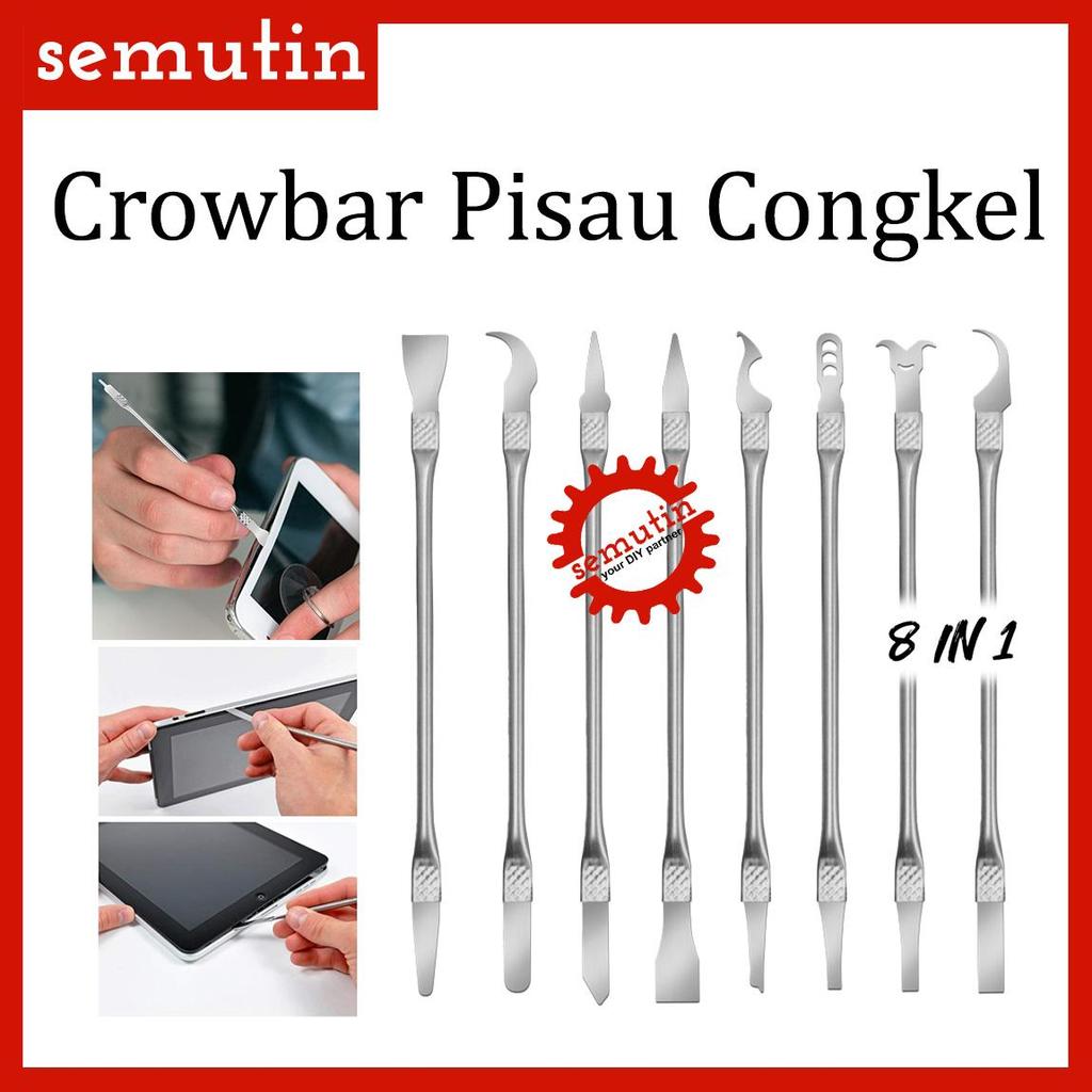 Pisau Crowbar Congkel 8In1 AK32 SM / HP IC Set CPU EMMC Linggis Pembersih Lem / Alat Pembongkaran Pe