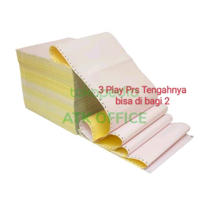Kertas Computer Continuous Form 3PLY 9.5 x 11" PRS ( Dibagi 2)