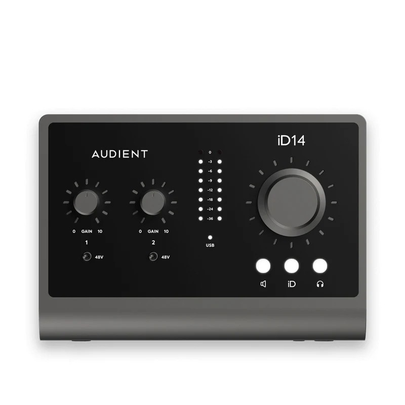 Audient iD14 MKII Second generation music arrangement / recording audio interface JFET D.I USB AD-DA