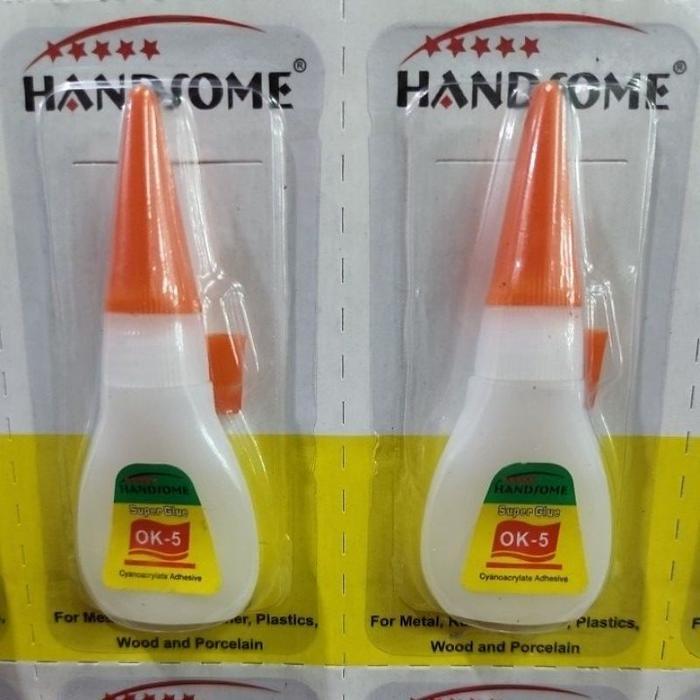 * Lem Super Glue Hansome Isi 12 Pcs / Lembar Lem Murah lem cina lem sepatu lemajaib lem multi lem