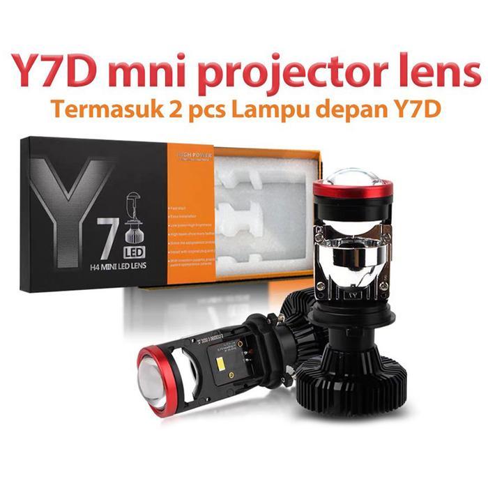 Led Mobil Motor H4 Mini Projector Projie Y6D Y7D Super Bright Ready