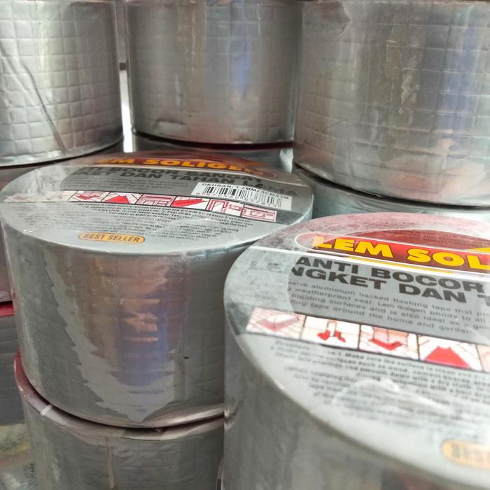 lem seng anti bocor lem soligen, atap, asbes, genteng, tambal talang harga per rol