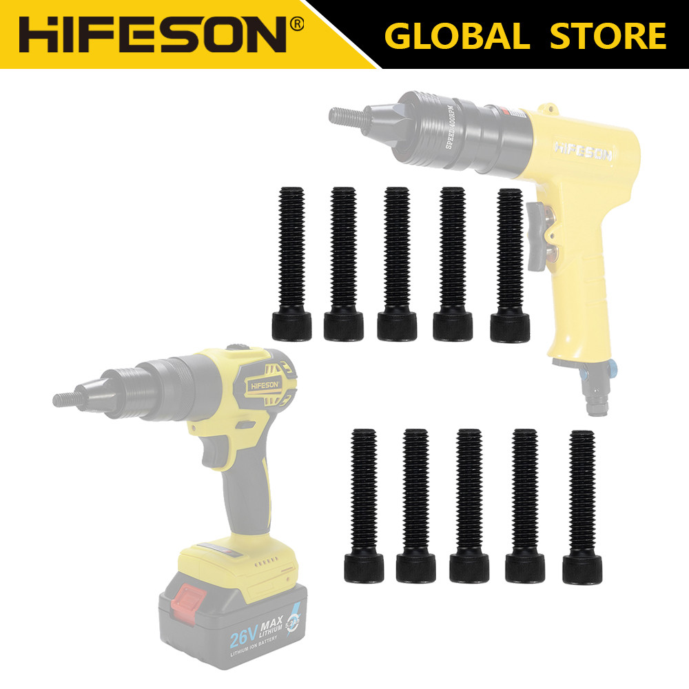 HIFESON 40mm Pneumatic Rivet Head Electric Rivet Head Replace Screws Rivet Nut Gun Riveter Tool