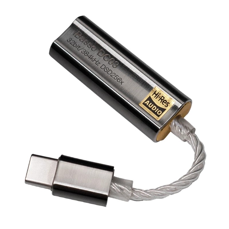 Best Type-C to 3.5mm Headphone Amplifier Adapter for iBasso DC03 USB DAC for Android PC HiFi HiRes C