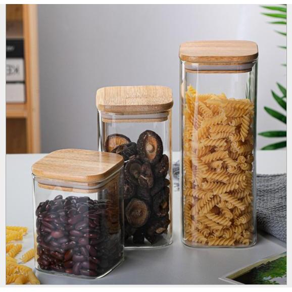 Toples Kaca Estetik Kedap Udara Pasta Teh Gula Box Teh Kopi Persegi