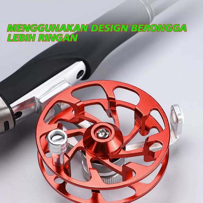 Reel Pancing Kecil / Reel Mini / Full Metal Reel / Penggulung Senar Pancing - Max Drag 3Kg