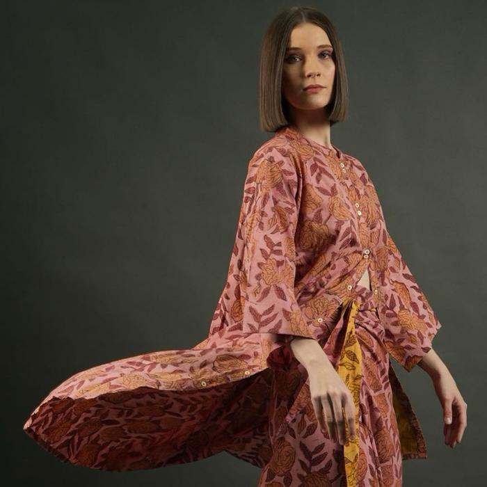 Tunic In Red Rose/Tunic/Dress/Motif Bunga