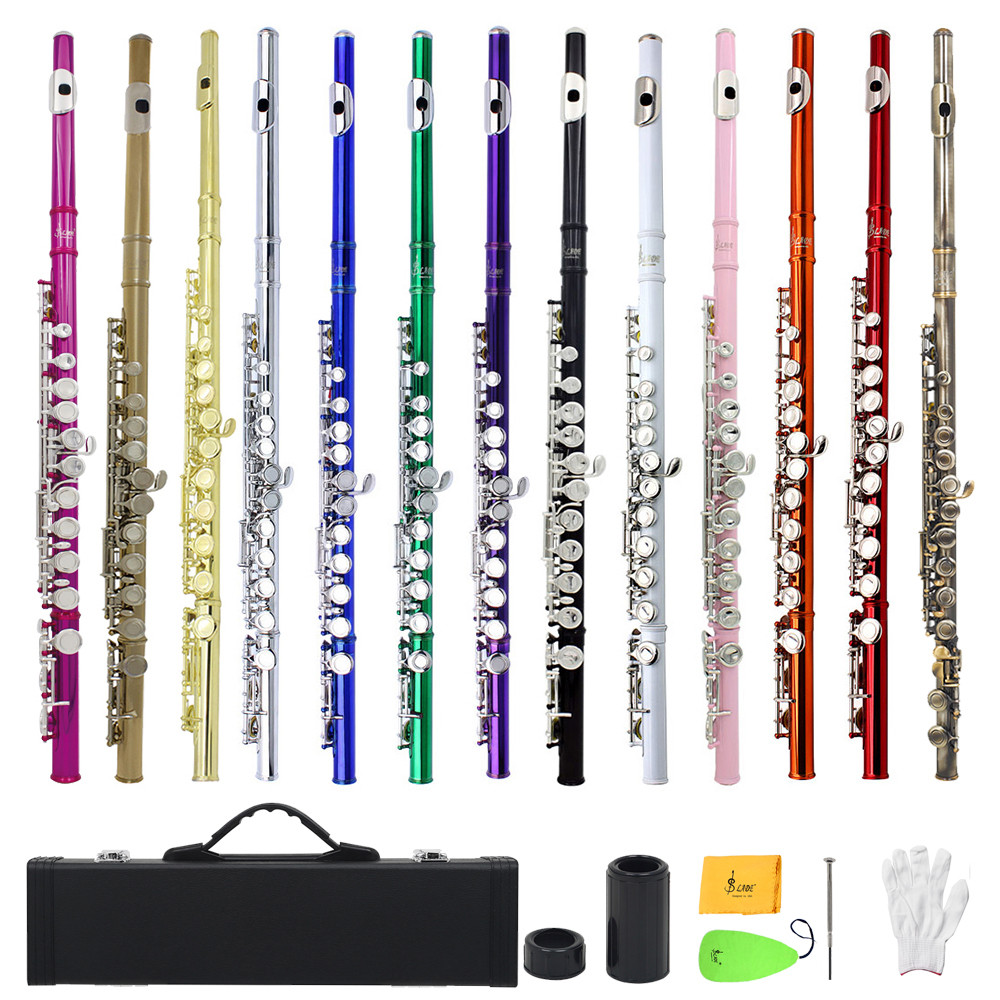SLADE 16 Closed Holes Flute C Key Cupronickel Concert Flute Transversal Flute Woodwind Instrument