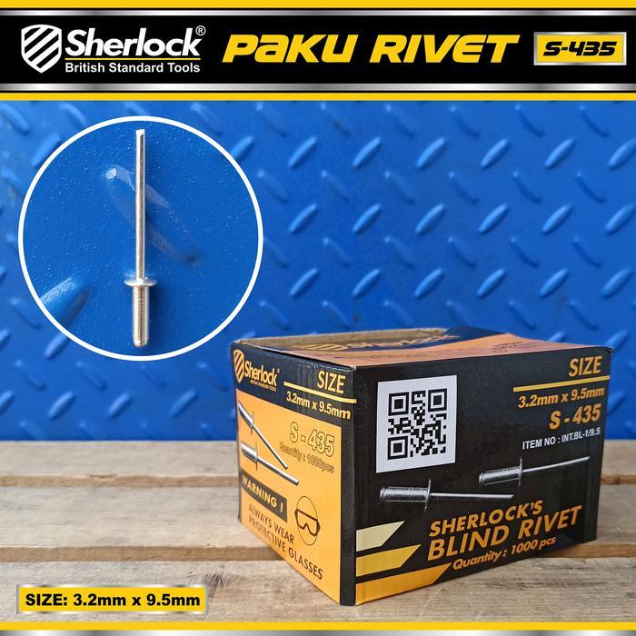 PAKU RIVET SHERLOCK S - 435 SIZE 3,2 MM X 9,5 MM (ISI +/- 1 PCS)