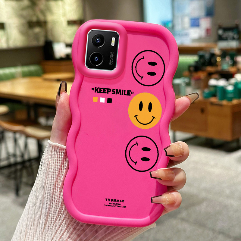 Casing Untuk VIVO Y15s Y15A Y15C Y01 Case Casing Emoji tas pola HP Cesing lunak Silikon Softcase Mac