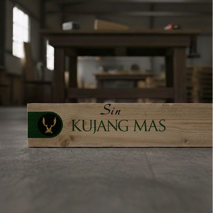 TERLARIS kayu ukuran mini tempel dingding kujang mas tampil elegant