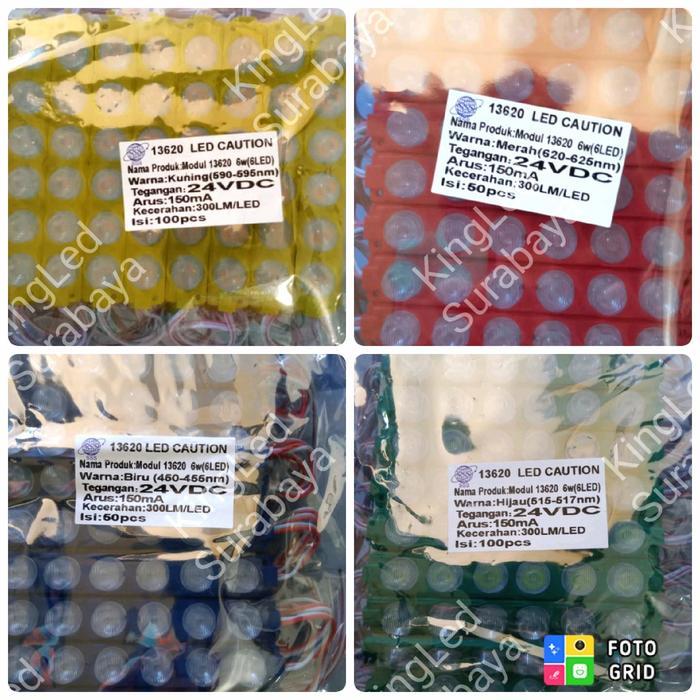 PROMO LED Modul 3030 WARNA 24V 6W Mata Besar 6LED 6 Watt SMD 13620 Jumbo