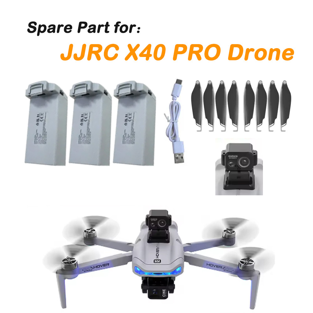 Jjrc X40 Pro Drone Original Spare Part X40 Propeller Blade / Usb Charger / Battery 7.4V 2000Mah Lipo
