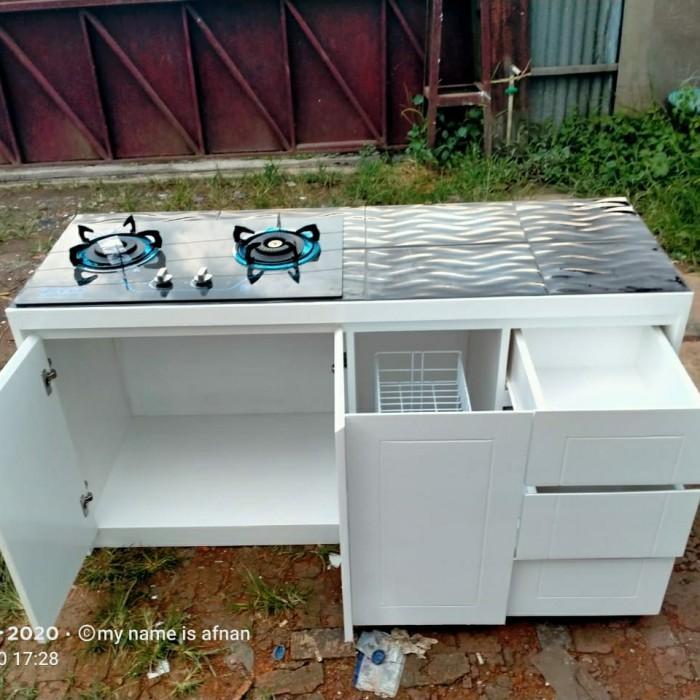 kitchen set bawah/meja kompor/rak dapur minimalis/meja dapur - serat kayu