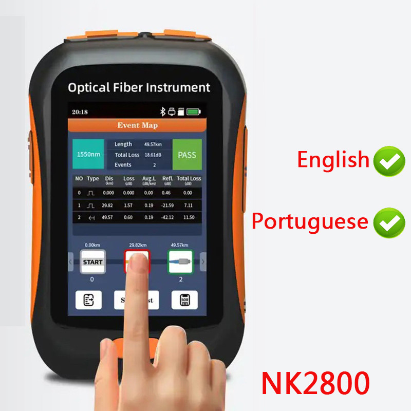 SPECIAL Mini OTDR NK2800 5-IN-1 Active Fiber 1550nm Fiber Optic Reflectometer and VFL OLS OPM EventM
