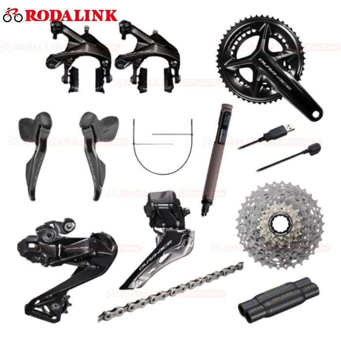 Shimano Groupset Sepeda Dura-Ace Di2 R9250 2X12 Speed Groupset Road Bike