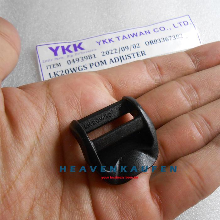 Ring Tangga Adjuster Tali Tas Ransel YKK Lebar Lubang 2 cm Poly Acetal POM Kuat Kokoh Type LK20WGS