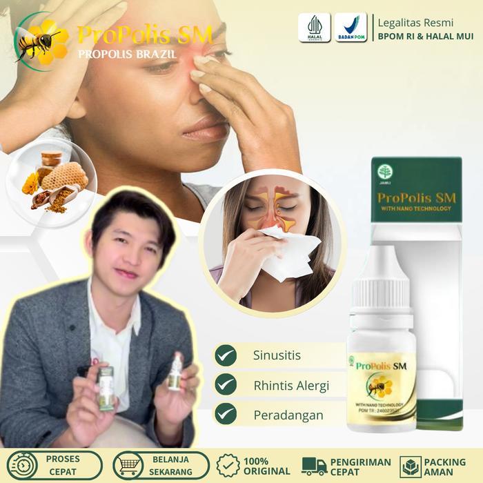 Ready Propolis SM Untuk Sinusitis, Polip Hidung, Rhinitis Alergi, Sinus Hidung Bau Busuk