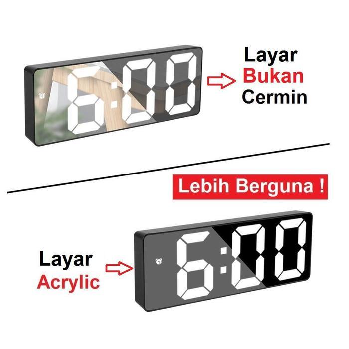 Jam Alarm Dinding Digital 3D Clock Led Meja Jam Meja Dinding Digital 3D Led Clock Bentuk Angka